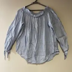 【新品】トミーヒルフィガー　ブルー　ストライプ　ブラウス　 XL