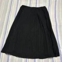 ALPHA CUBIC 黒プリーツスカート日本製　軽量素材