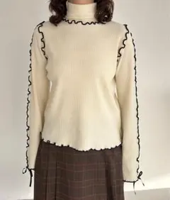リボンメロー タートルニット