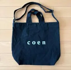 coen トートバッグ ブラック