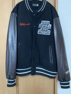希少 美品 Lサイズ ヨウジヤマモト NEW ERA 袖ラムレザー スタジャン 希少 美品 Lサイズ ヨウジヤマモト NEW ERA 袖ラムレザー スタジャン