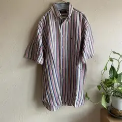 ✨処分価格✨　POLO メンズ　半袖ストライプシャツ　3L