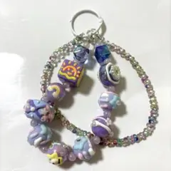 紫系キャラクター携帯ストラップ