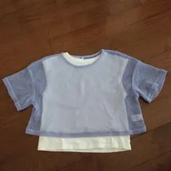 GU/TEENサイズM☆メッシュつきTシャツ