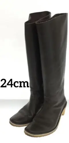 ✨ピエールアルディ ロングブーツ ブラウン レザー 24cm デザイナー✨