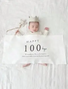 HAPPY 100 days バナー 100cm x 40cm