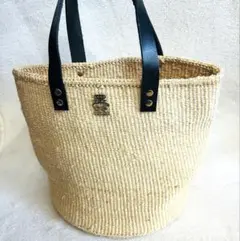 美品 京都COHAKU コハク　サイザルバッグ　リネンバッグ　カゴバッグ