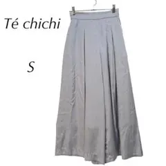 【美品】Téchichi サテンタックワイドパンツ　ラベンダー　タグ付a1155