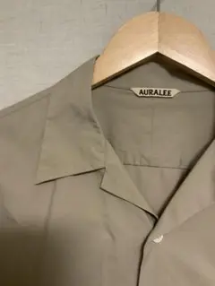 最終値下げ AURALEE オープンカラーシャツ 18ss グレージュ