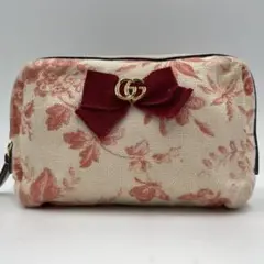 【美品】GUCCI ポーチ GG マーモント ハーバーリウム キャンバス