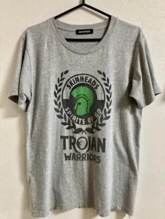 ネバートラスト　NEVERTRUST グレー　トロージャンウォリアーズ　Tシャツ
