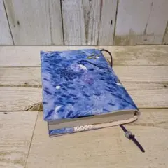 海月② ライトブルー 文庫本サイズ ブックカバー ハンドメイド
