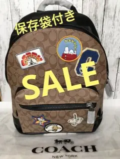 新品未使用 COACHコーチ スヌーピーピーナッツコラボ レディースリュック