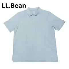 【美品】LL.Bean メンズ ライトブルー ポロシャツ XXL 2XL 半袖
