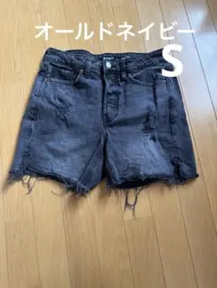 【927】オールドネイビー　デニムショートパンツ　ダメージ　ブラック