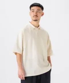 B:MING リネン ビッグ ポロシャツ