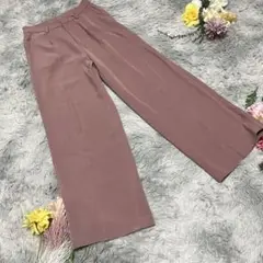 【Alma Design】ワイドイージーパンツ　(L) ゴムウエスト