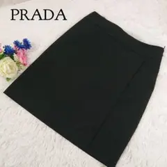 【美品】PRADA プラダ カジュアルスカート フォーマル 横ファスナー ウール
