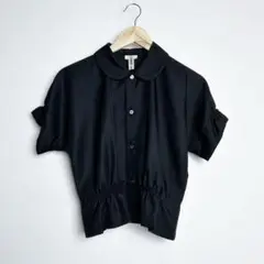 Comme des Garcons AD2011 丸襟半袖ブラウス ギャザー