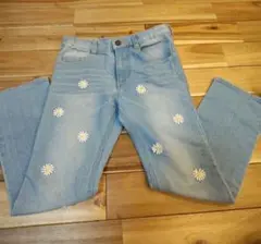 美品　プティマイン　デニム　10分丈　パンツ
