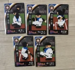 ②ナムコ×カルビー　ファミリースタジアム　日本ハムファイターズ　5枚セット