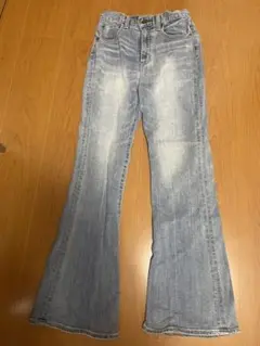 MOUSSY フレア　デニム ライトブルー