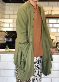 【チャイハネ】yul プレーン変形MEN'Sバンドカラーシャツ