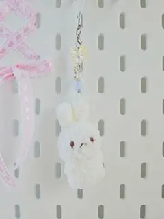 あみぐるみ うさぎ キーホルダー
