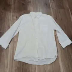 メンズ厚手生地白シャツ