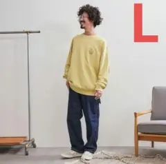 coen コーエン スエット トレーナー イエロー L 匿名配送