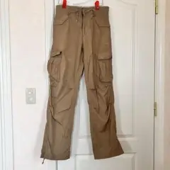 メンズ☆カーゴパンツ カーキ サイドポケット付き☆Ｌサイズ