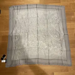 ローレンラルフローレン　超大判スカーフ　ストール　ペイズリー　グレー系