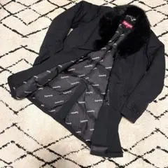 【良品】Supreme シュプリーム ダウン トレンチコート ファー 黒 M
