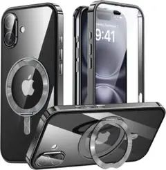 25285　値下げOK　iPhone 16　ケース　アルミ　回転スタンド