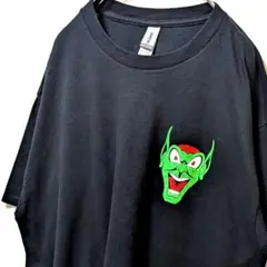 ギルダン グリーンゴブリン ロゴ Tシャツ ブラック 黒 L 古着