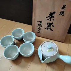 未使用　萩焼　天鵬山窯　急須と湯呑み5客　セット