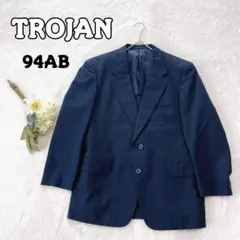 【TROJAN】ネイビー チェック柄 94AB テーラードジャケット 1857