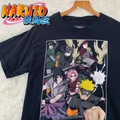 【ナルト疾風伝】アニメTシャツ　半袖　Ｍ　黒　うちはイタチ　我愛羅　うちはサスケ