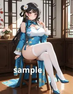 AIイラスト　美女 L版サイズ 1点物 B9
