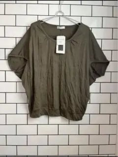 【and it_】新品　タグ付き　チンツ加工　ドルマンスリーブ　カットソー！