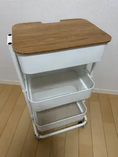 3段式キッチンワゴン ホワイト