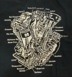 ナックルエンジン Tシャツ 黒 XL サイズ (ハーレー ビンテージ