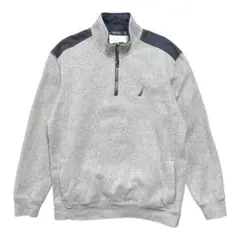 NAUTICA ノーティカ ハーフジップ トレーナー スウェット メンズL 古着