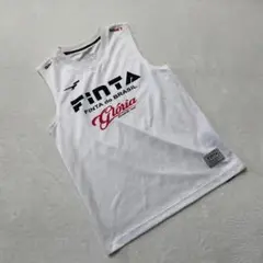 FINTA タンクトップ白 ロゴスポーツウェア ノースリーブポリエステルL