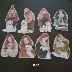 コラージュ素材　犬と女性のダイカット セット