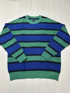 GAP リブ編みストライプセーター Lサイズ