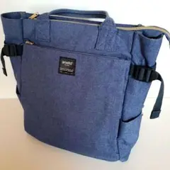 【anello】 ネイビー トート型リュック