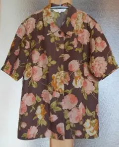Burberry リネン 半袖ブラウス サイズ9号