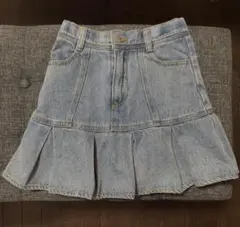 値下げ⭐︎Lovetoxicラブトキシック♡フリルデニムスカパン　デニム　S140