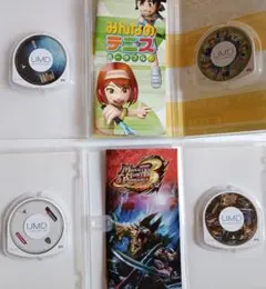 ​PSPソフト4本動作未確認モンハン3/みんなのテニス/ウイイレ9/三國無双5